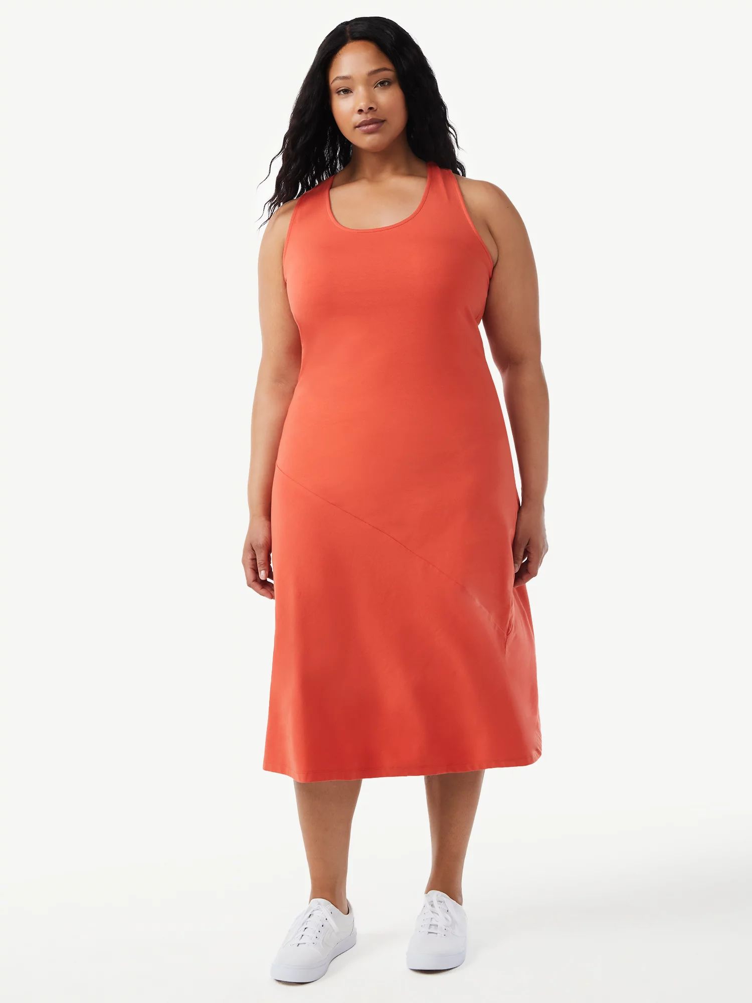 Free Assembly Women's Midi Tank Dress with Twist Back - Walmart.com | Walmart (US)