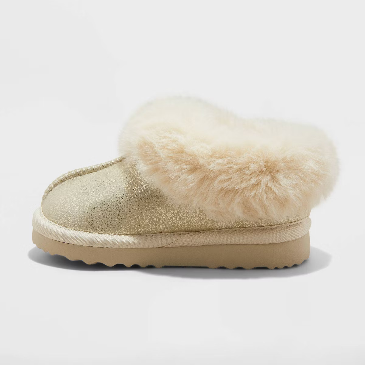 Toddler Piper Faux Fur Cuff Scuff Slippers - Cat & Jack™ | Target