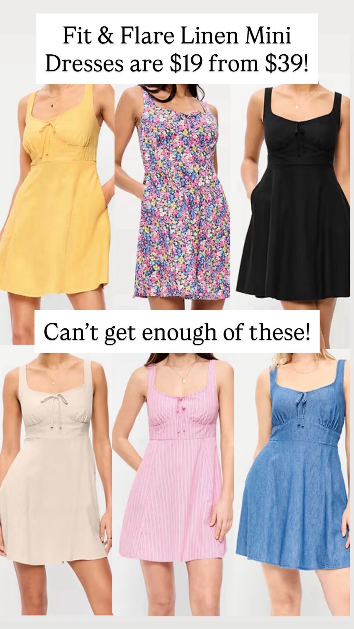 Fit & Flare Linen Mini Dresses are $19

#LTKSaleAlert