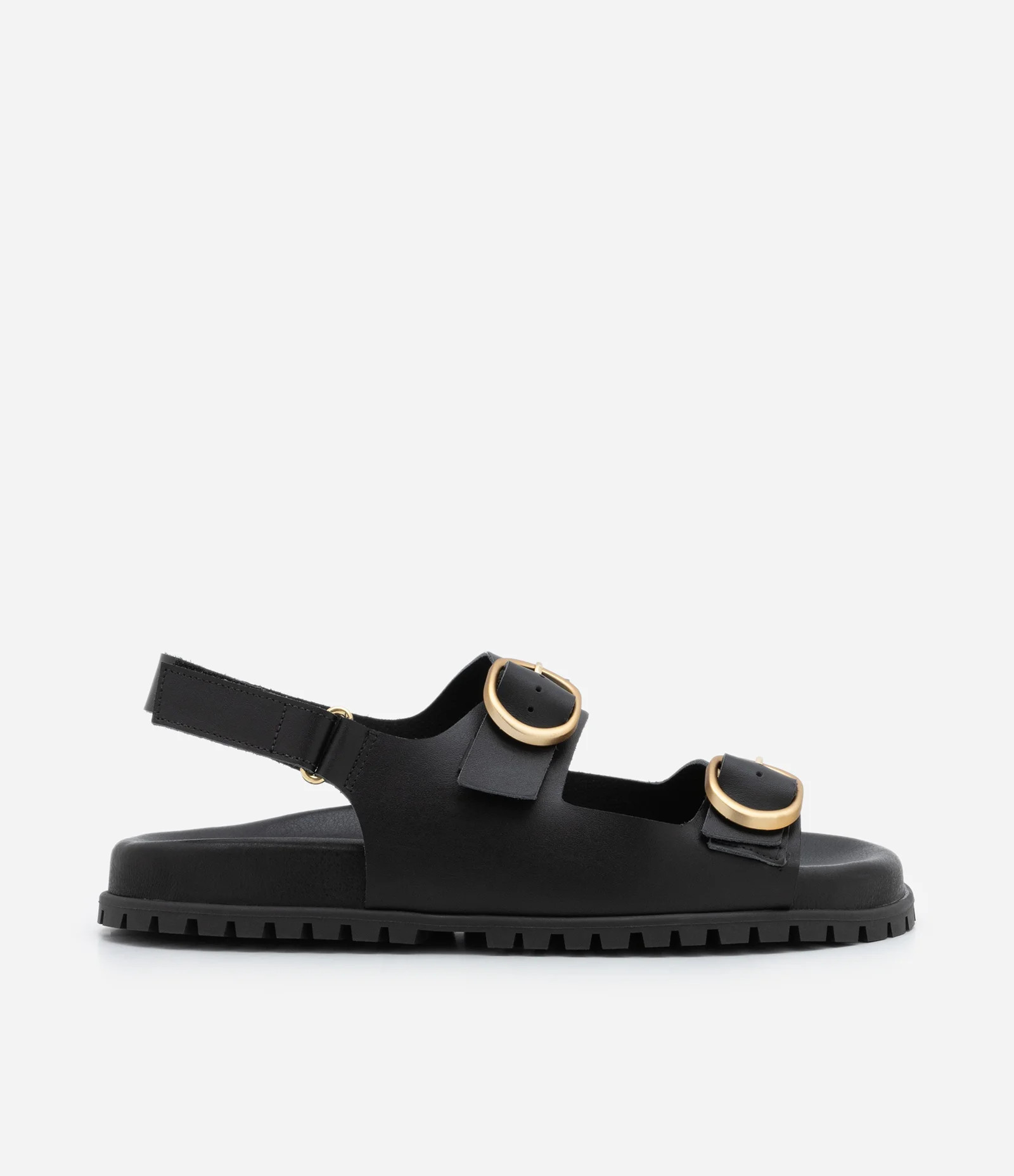 Sandália Rasteira Sport Sandal em Couro com Fivelas Marrom - Lojas Renner | Renner (BR)