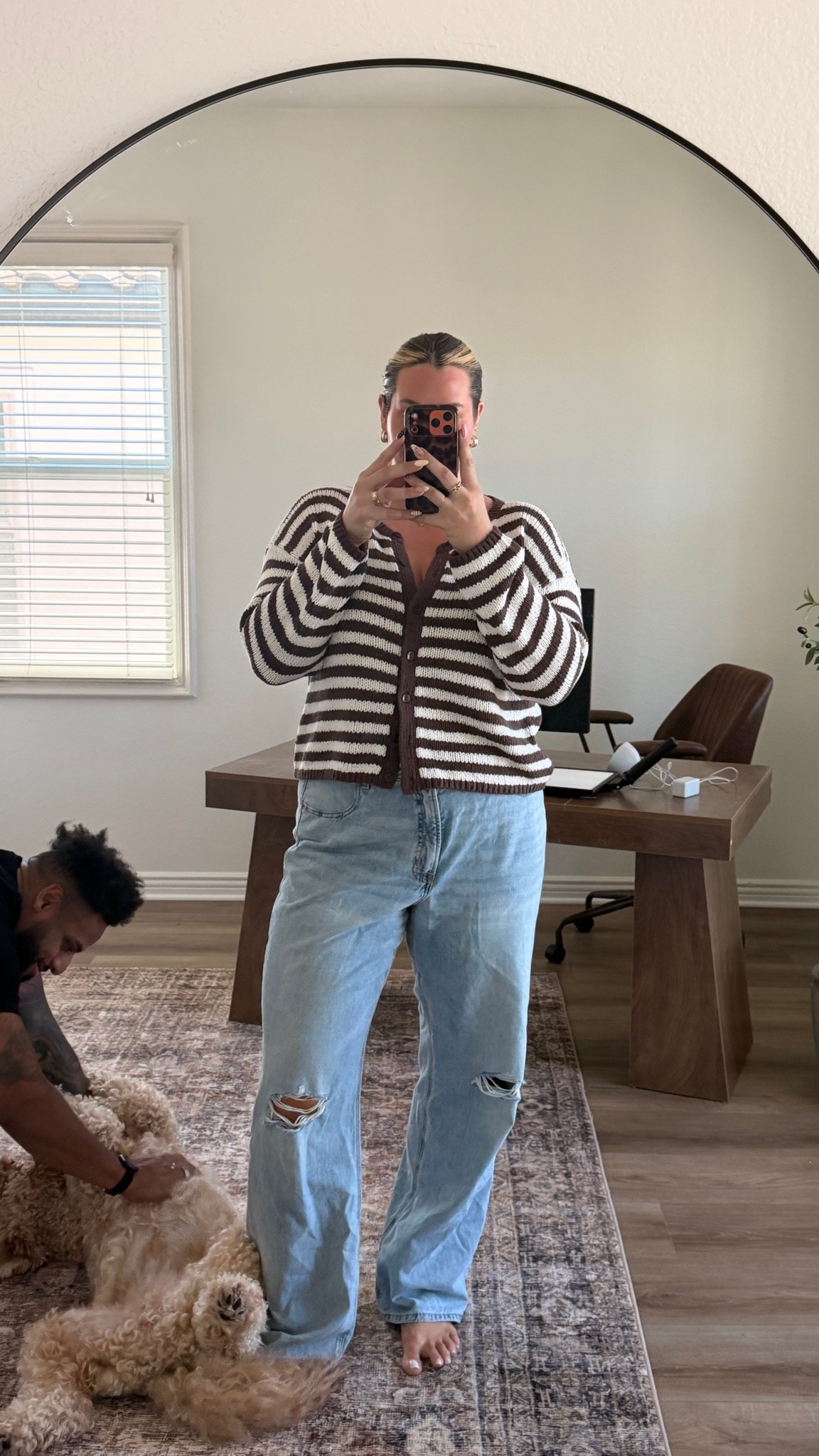 casual sunday 🤎 wearing 34 long in the jeans. large in the sweater

#LTKxAbercrombie #LTKMidsize #LTKSeasonal
