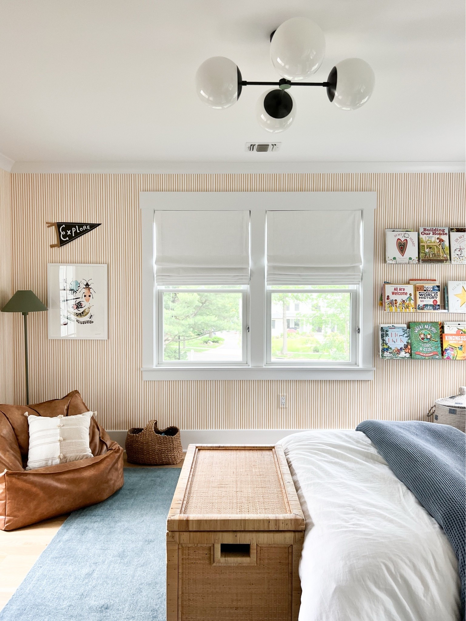 This room was designed to grow right alongside him. One of my favorite features is the cozy reading corner. It creates a dedicated space for slowing down, whether that’s reading before bed or taking a quiet break during the day. Sharing the pieces that bring this space together, from the bean bag and floor lamp to the wallpaper and storage favorites.

kids bedroom, kids room ideas, reading nook, bean bag chair, floor lamp, wallpaper, neutral kids room, cozy home décor, playroom inspiration, Girl on the Hudson

#LTKKids #LTKHome #LTKmomlife