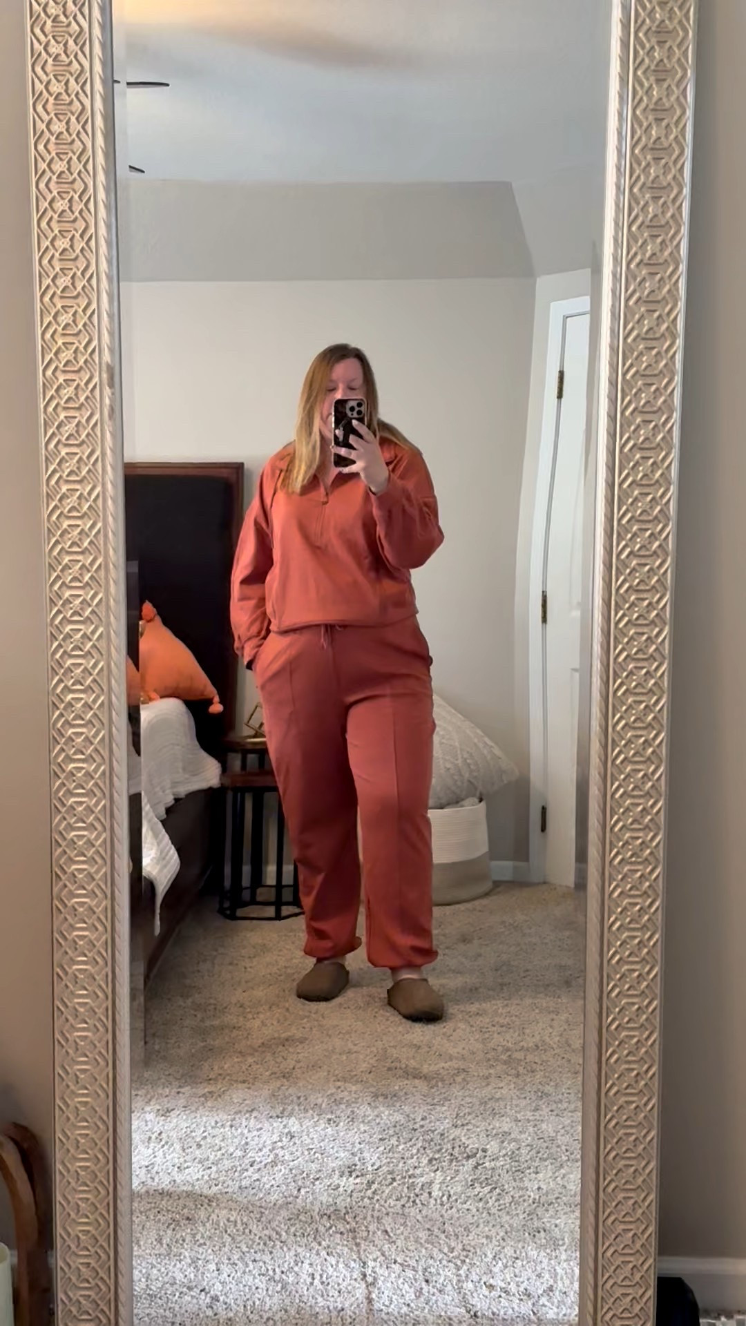 Wearing an xxl in the quarter zip pullover
Wearing an XL tall in the pants (regular works fine for length too)

#LTKMidsize #LTKFindsUnder100 #LTKOver40