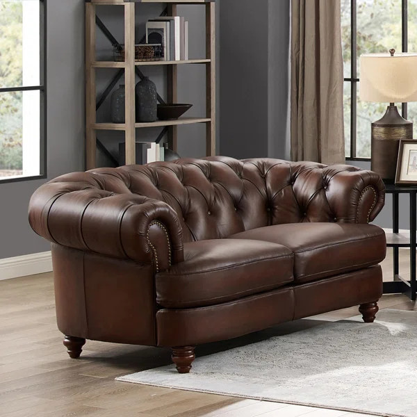 Edlizi 72.5'' Leather Loveseat | Wayfair North America