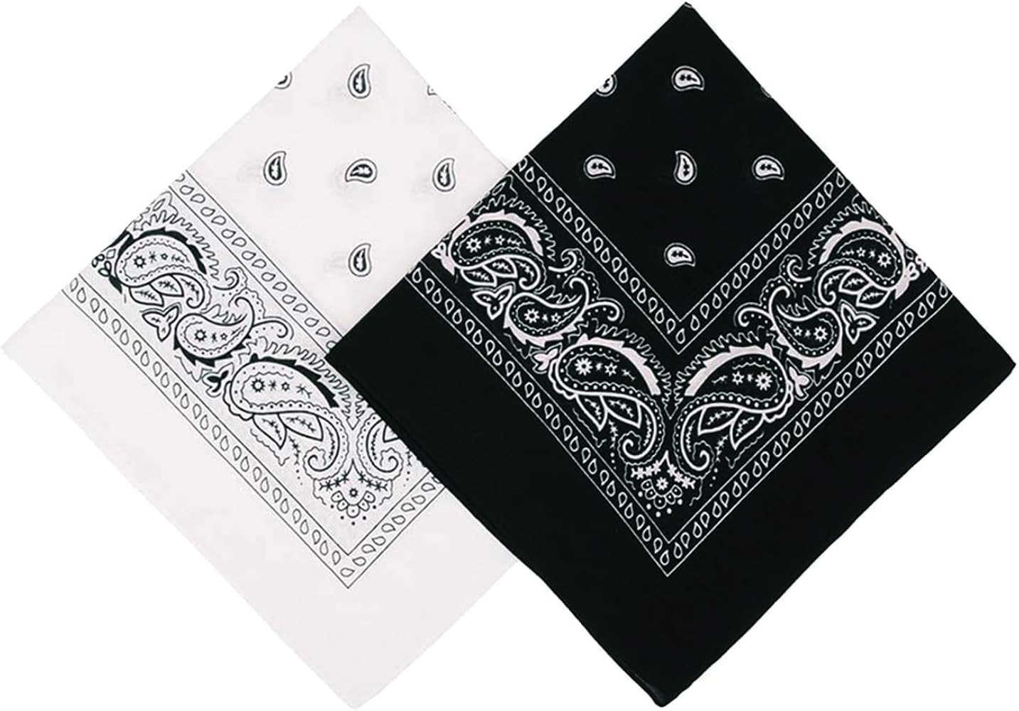 Umo Lorenzo 2 Color Pack Bandanas for Men & Women Blue & Red or Black & White | Amazon (US)