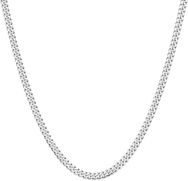 JAXXON Cuban Link Chain       
Material: Sterling Silver 

Gemstone: No Gemstone | Amazon (US)