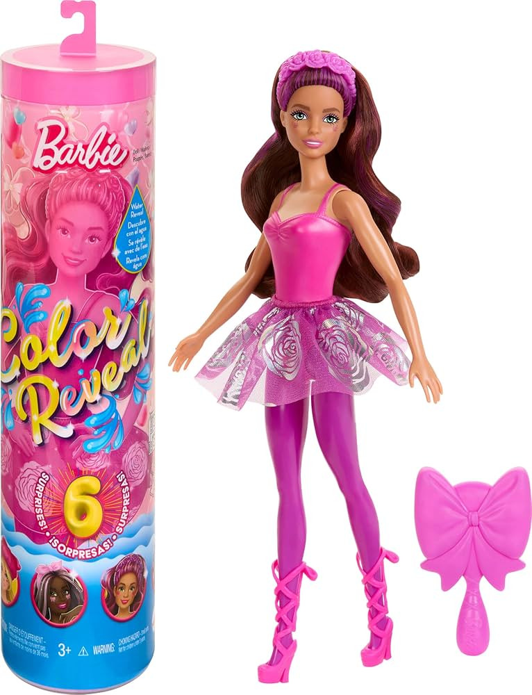 Barbie Color Reveal Doll & Accessories, Ballerina Series, 6 Unboxing Surprises Include Color Chan... | Amazon (US)