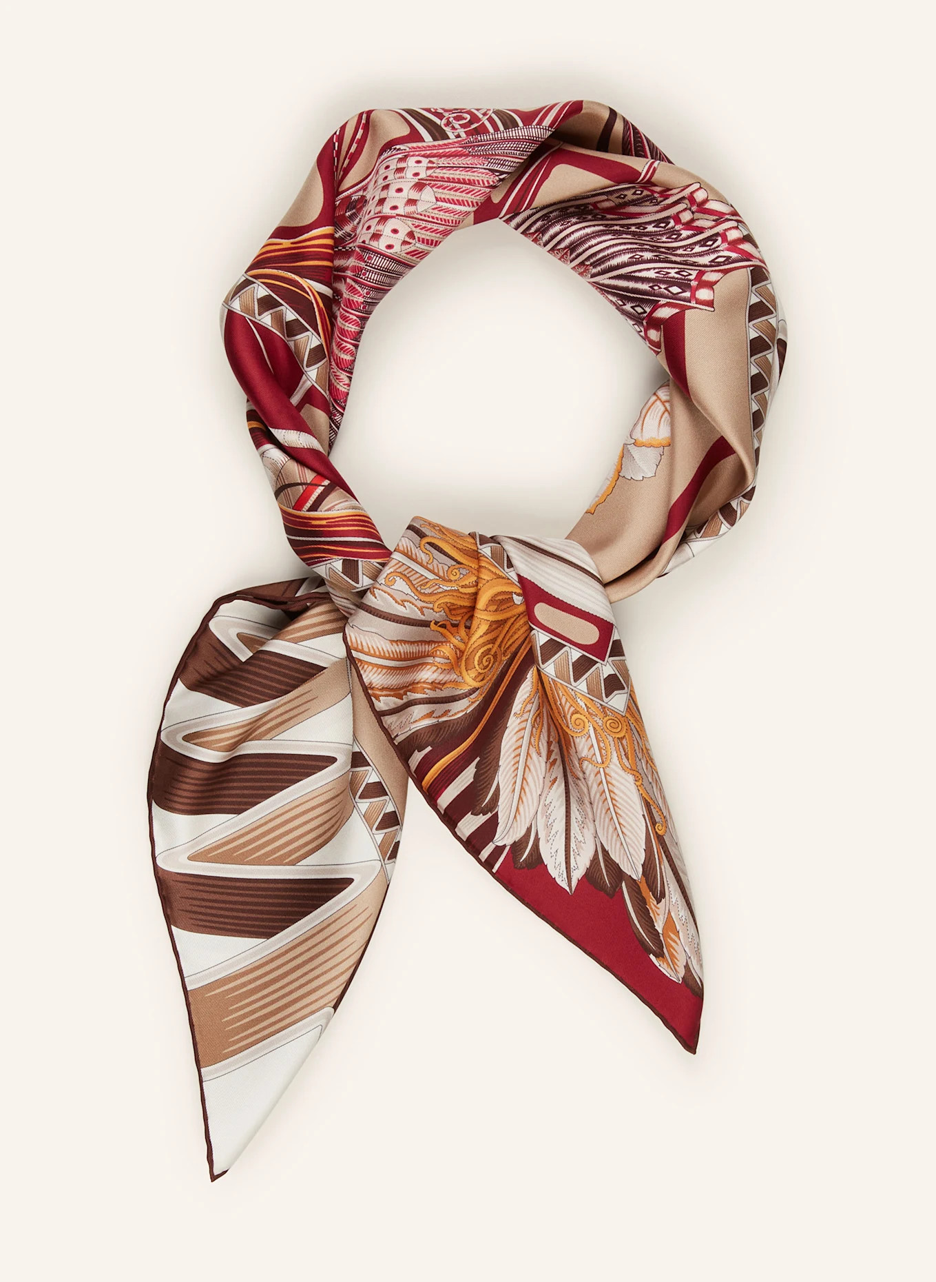 FERRAGAMO Seidentuch GIADAFLY in fuchsia/ creme/ braun | Breuninger (DACH)