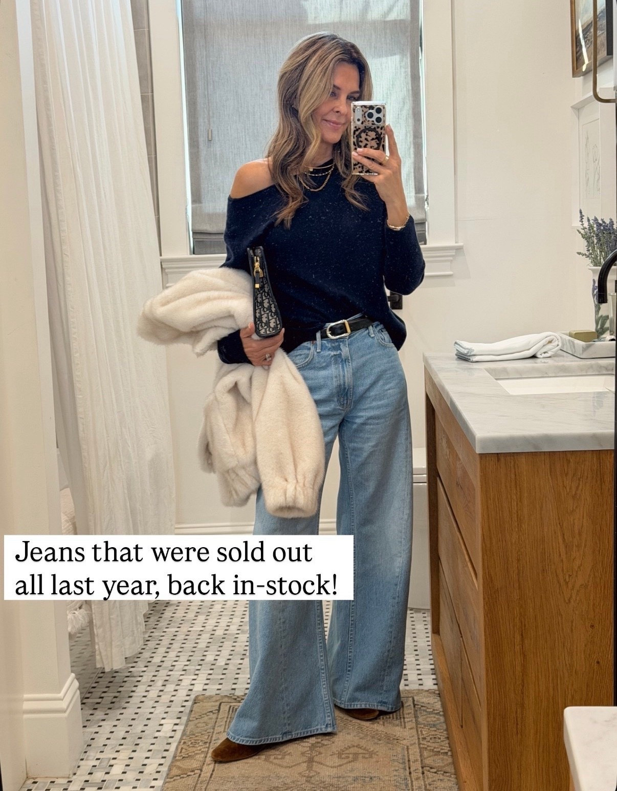 I’m 5’6”
-off should top sz S
-Jeans TTS 
-Fur jacket I found on sale. It’s very warm! Sz XS 


#LTKdayinmylife #LTKootd #LTKOver40