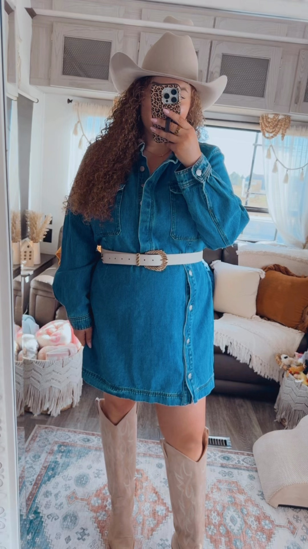 A little western moment but make it cute 🤍 This outfit is so fun to style and one of those looks that always gets compliments🙌🏻 western outfit | cowgirl outfit | western chic | boho western outfit | denim dress outfit | full denim dress | midi denim dress | jean dress outfit | belted dress outfit | western belt outfit | statement belt | cowgirl hat outfit | western hat style | cowgirl boots outfit | beige cowgirl boots | neutral boots outfit | country concert outfit | nashville outfit | rodeo outfit | festival outfit | boho outfit | southern style | trendy outfit | spring outfit | fall outfit | styled outfit | outfit inspo | amazon fashion | amazon finds | affordable fashion

#LTKMidsize #LTKFestival #LTKgrwm