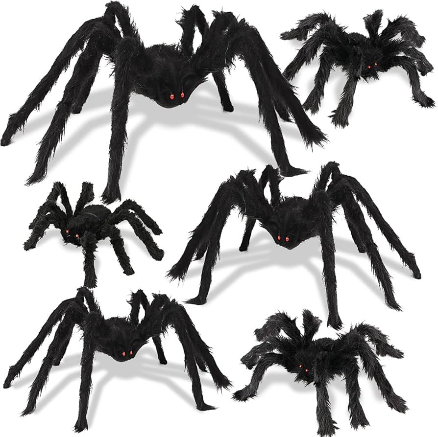 Baisoo Halloween Spider Decorations, 6 Pack Giant Spider Outdoor Decorations for Halloween, Scary... | Amazon (US)