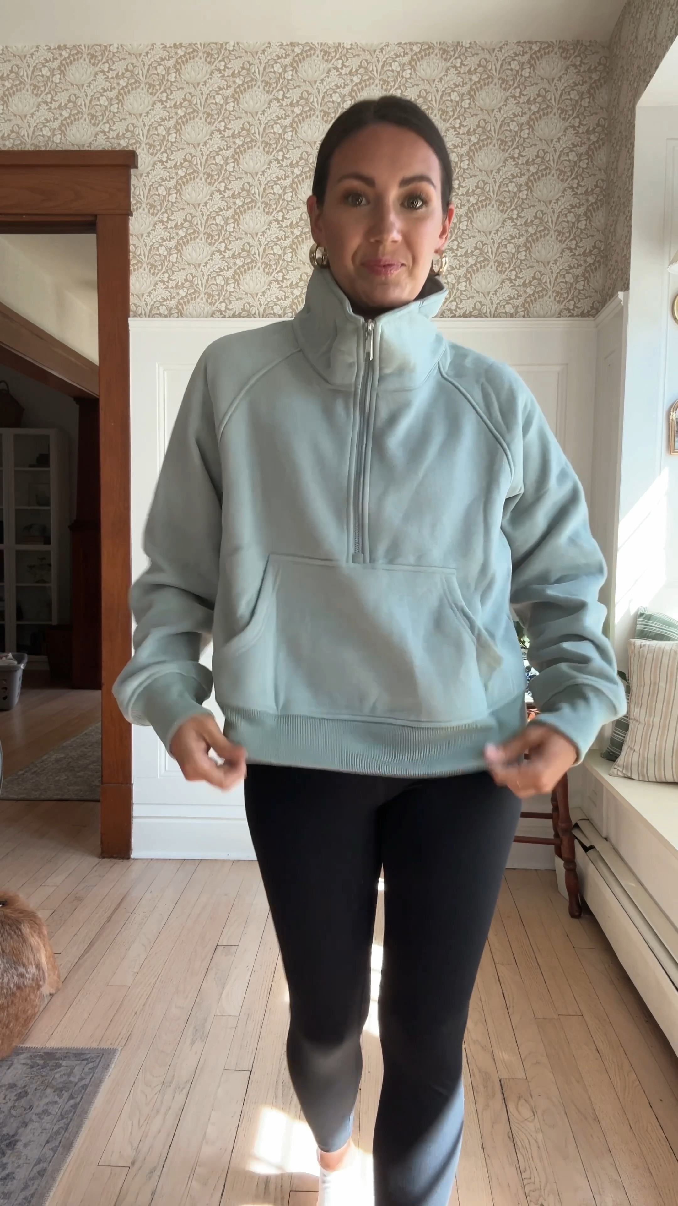 Everyday athletic wear for the mom on the go, Lululemon dupe leggings and pullover, high-waisted leggings, cropped zip up pullover, casual yet pulled together look, athleisure outfit  

#LTKSeasonal #LTKActive #LTKStyleTip