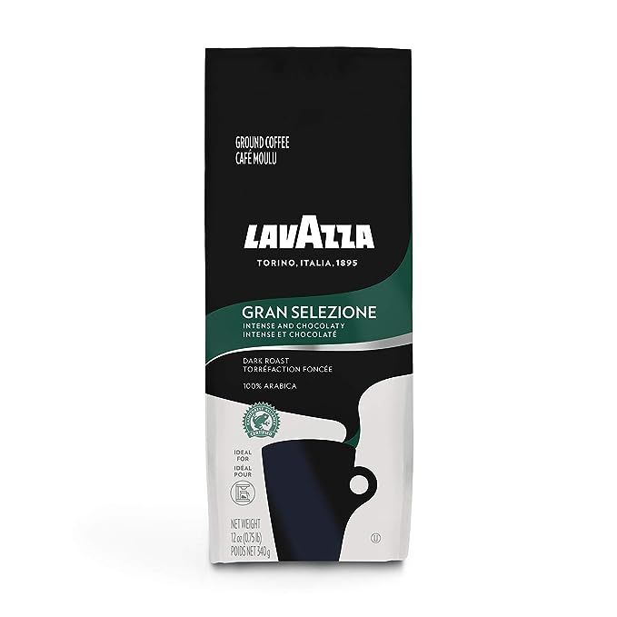 Lavazza Gran Selezione Ground Coffee Blend, Dark Roast, 12 oz | Amazon (US)