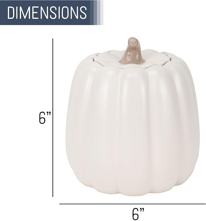 Nat & Jules Pumpkin Shaped 6 x 6 Inch Ceramic Storage Canisters: Perfect for Halloween, Thanksgiv... | Amazon (US)