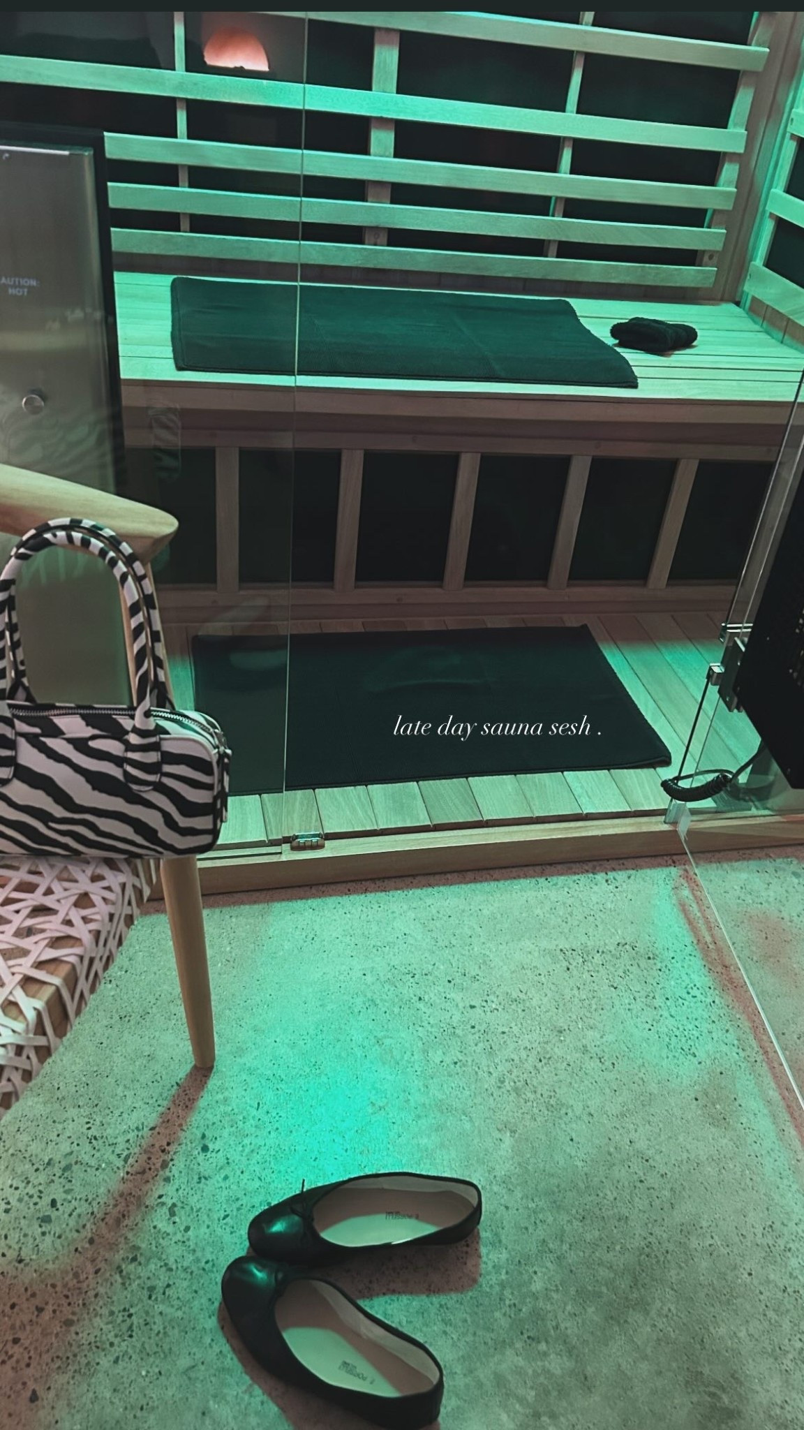 late day sauna sesh .
