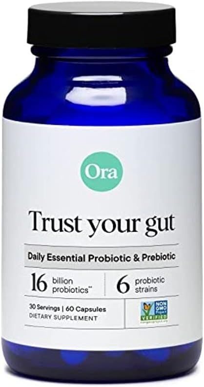 Ora Organic Probiotics with Prebiotics - Vegan Prebiotic and Probiotic for Digestive Health | Dai... | Amazon (US)