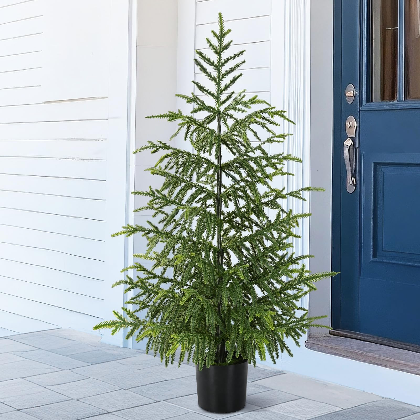 3Ft Artificial Norfolk Pine Tree with Pot, 36" Real Touch Table Top Christmas Tree, Green Christm... | Amazon (US)