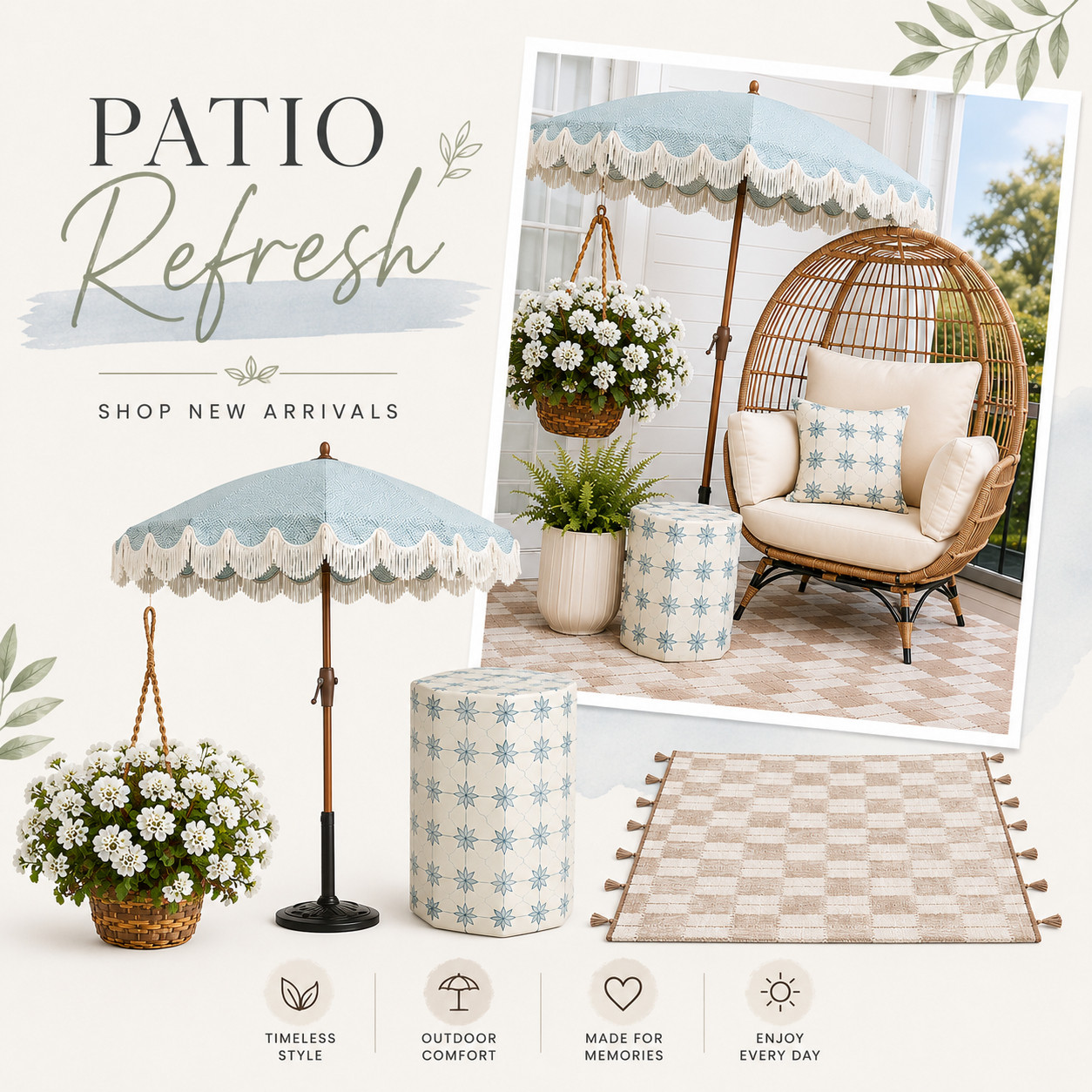 Just a little patio inspiration for today. 🌿 Give me a good book and nobody calling my name for an hour and I'll be good.  

 #LTKselfcare #LTKSeasonal #LTKHome