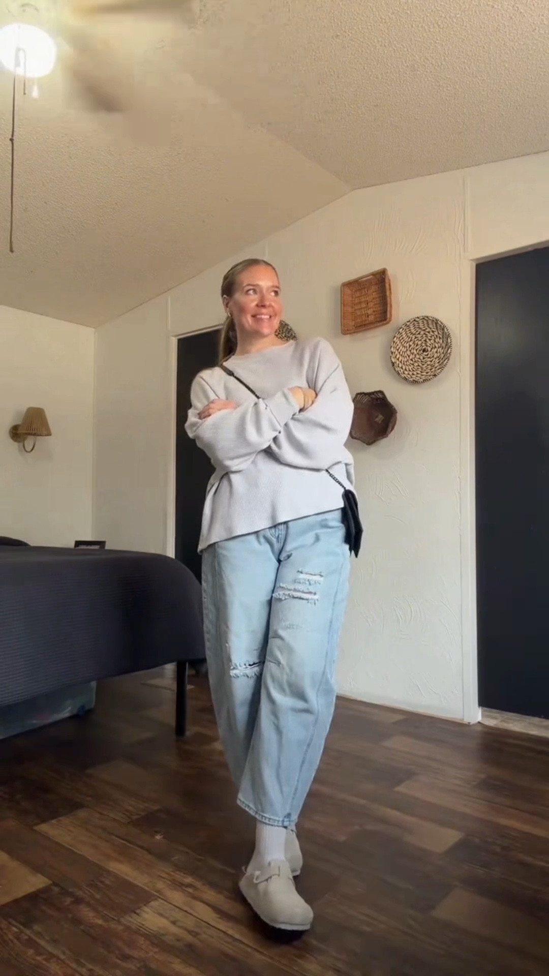 What I’m wearing for school pick up today + Walmart run. These Walmart pants are amazing & this shirt is on sale !!

#LTKootd #LTKmomlife #LTKMidsize