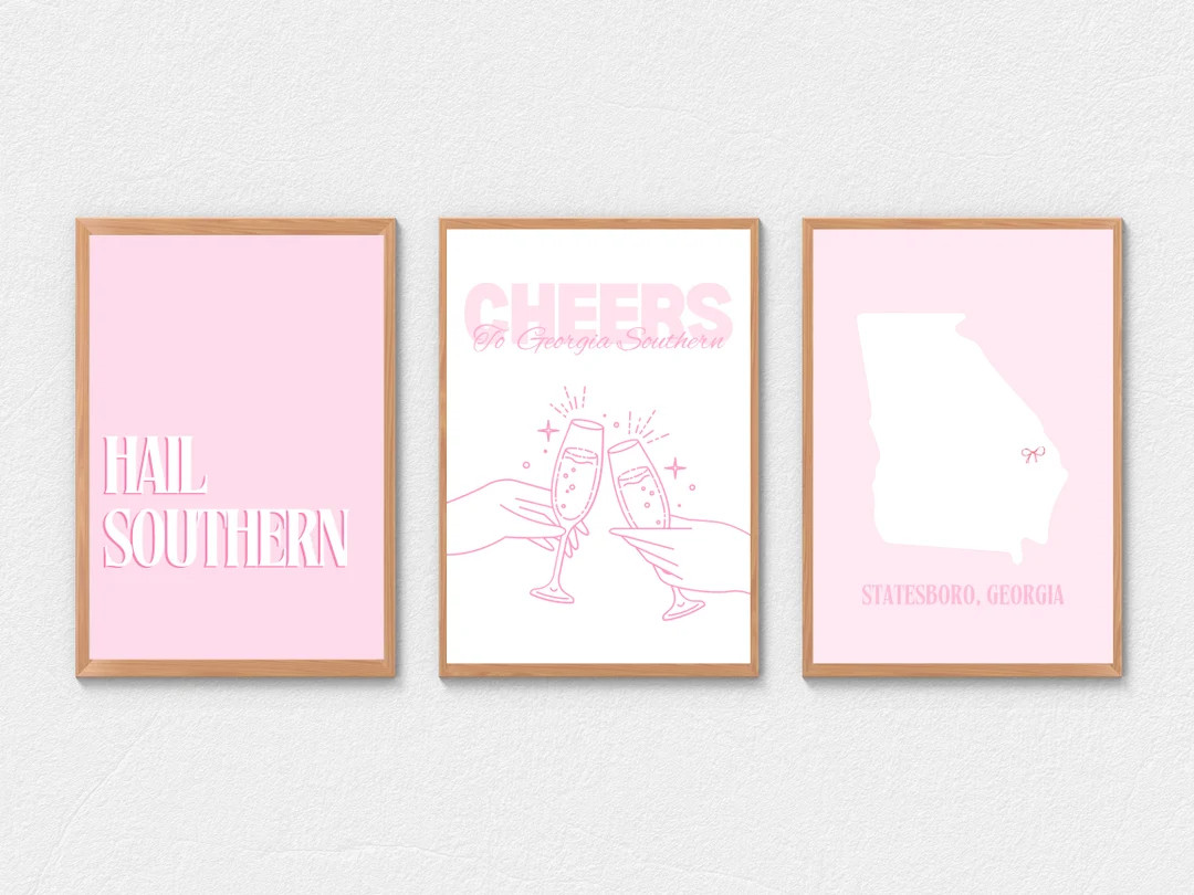 Cheers to Statesboro pink Georgia Southern Digital Prints INSTANT DOWNLOADS - Etsy | Etsy (US)