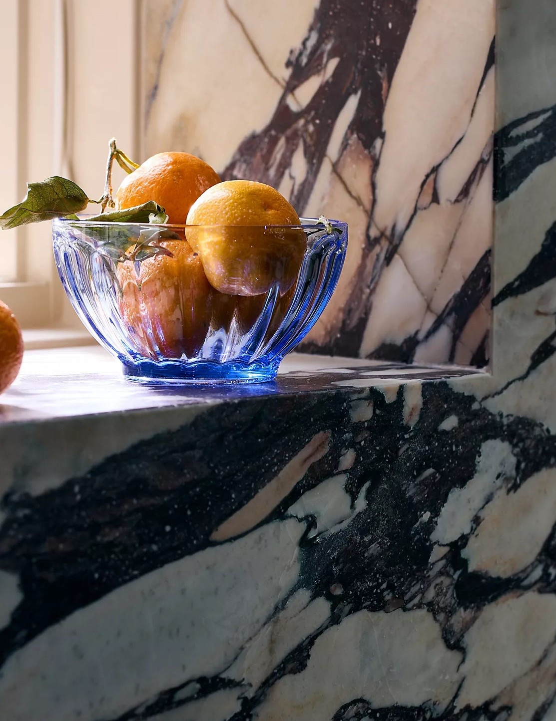 Blue Anthropologie latte bowls 