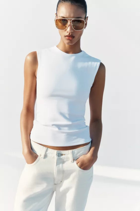 SLEEVELESS T-SHIRT | Zara Canada