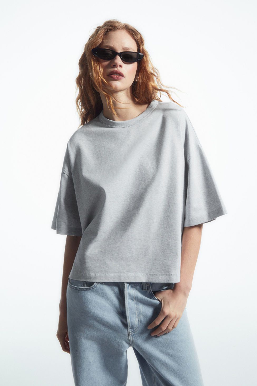 BOXY CURVED-HEM T-SHIRT | COS UK