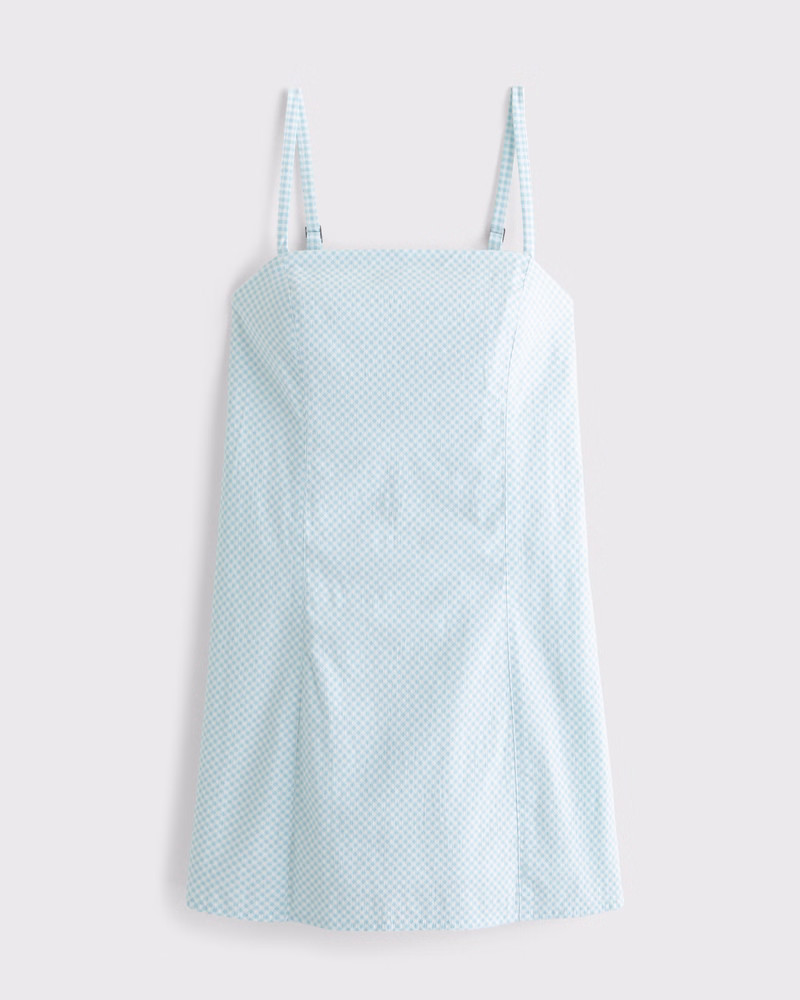 Abercrombie & Fitch Women's Seamed Stretch Skort in Blue Gingham - Size M PETITE | Abercrombie & Fitch (US)