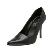 Women's Highest Heel Shoes 4" Classic Plain Pump - Black Kid PU | Walmart (US)