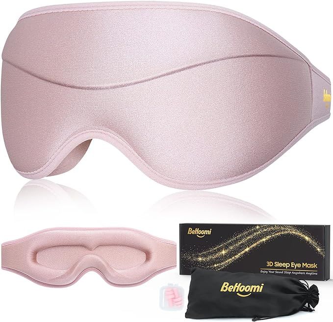 BeHoomi Sleep Mask, Premium Eye Mask for Sleeping, Completely Blackout, Superior Soft Comfort, Up... | Amazon (US)