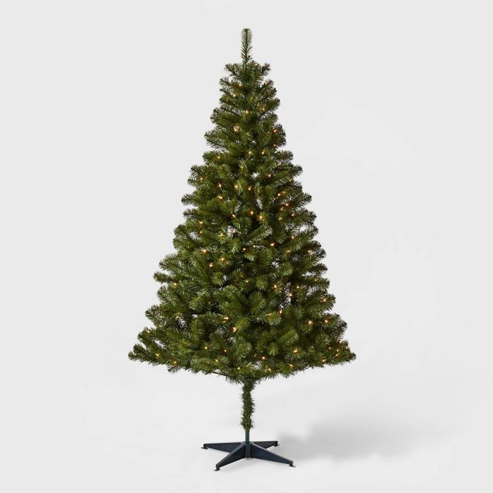 6ft Pre-lit Artificial Christmas Tree Alberta Spruce Clear Lights - Wondershop&#8482; | Target