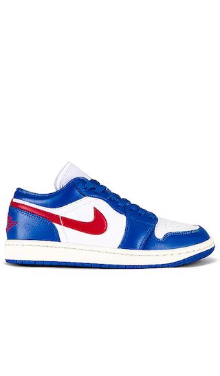 Air Jordan 1 Low Sneaker in Sport Blue, Gym Red, White, & Sail | Revolve Clothing (Global)