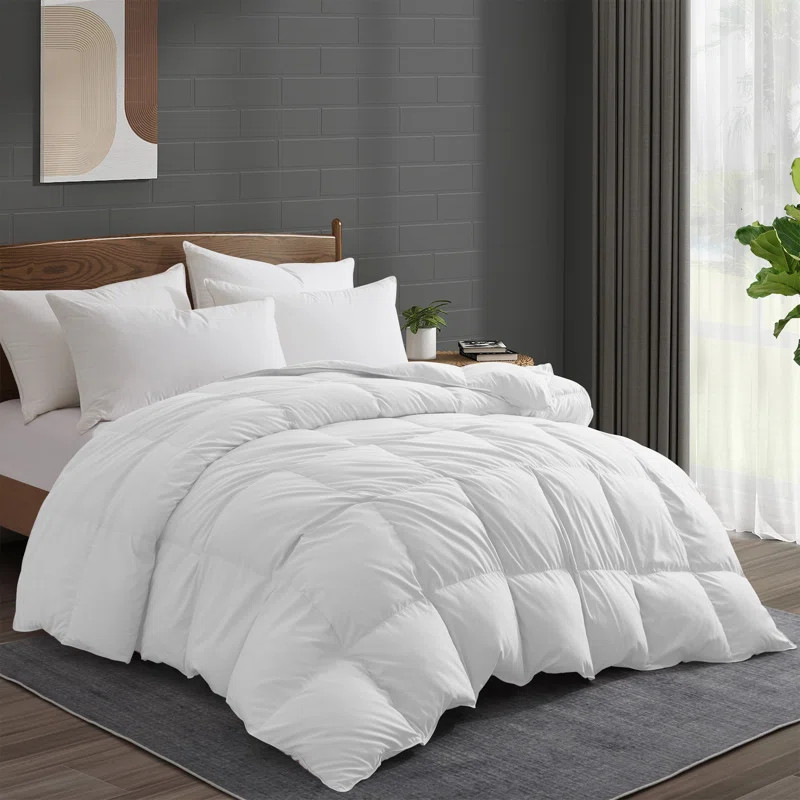 600 Fill Power Goose Down and Feather All Season Comforter Duvet Insert | Wayfair North America