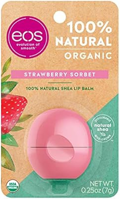 eos USDA Organic Lip Balm - Strawberry Sorbet | Lip Care to Moisturize Dry Lips | 100% Natural an... | Amazon (US)