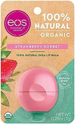 eos USDA Organic Lip Balm - Strawberry Sorbet | Lip Care to Moisturize Dry Lips | 100% Natural an... | Amazon (US)