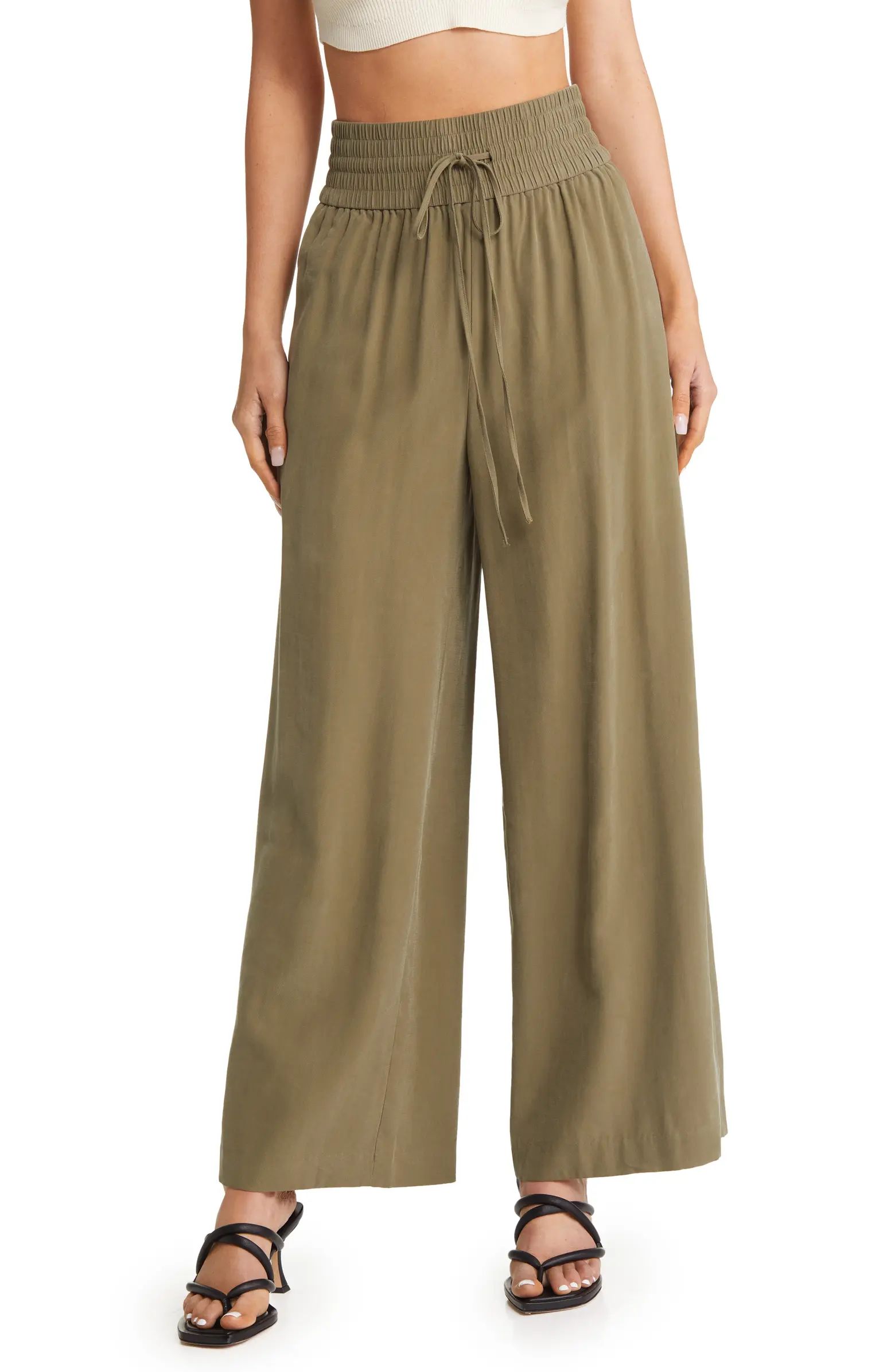 Drawstring Wide Leg Pants | Nordstrom