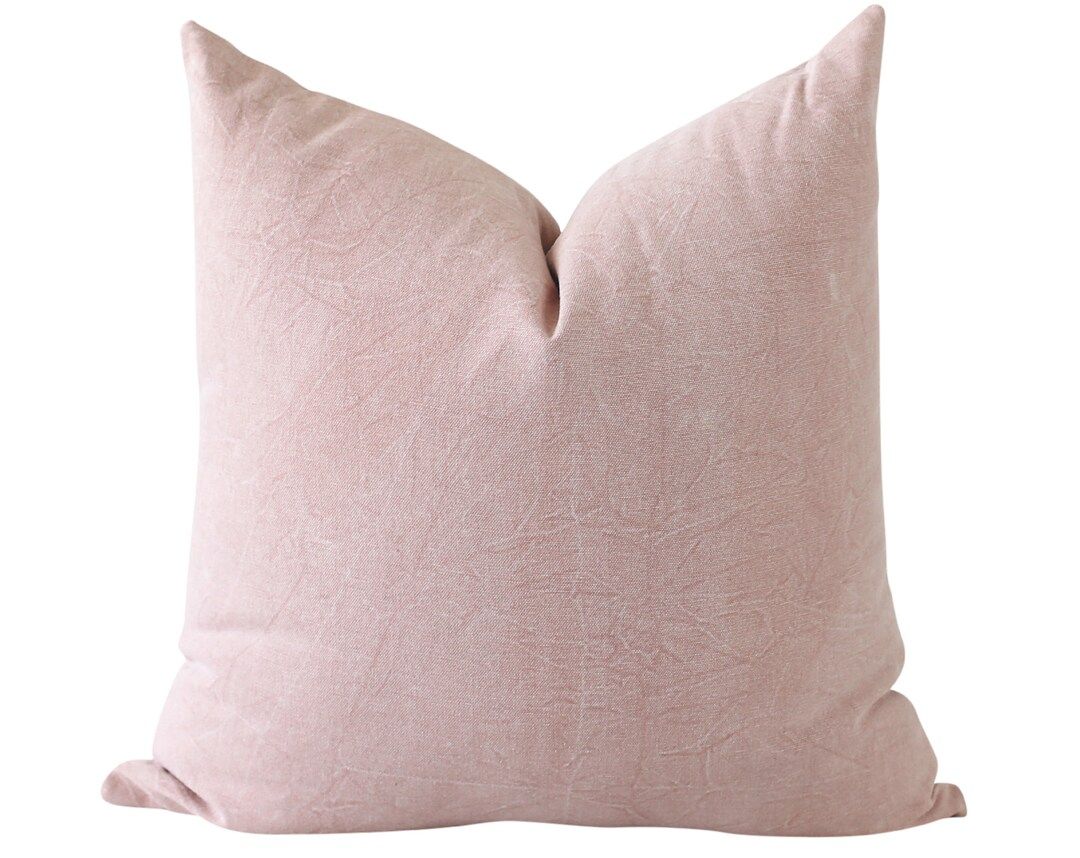 Blush Pillow Cover, Blush Pillows, Blush Pillow Covers, white washed Pillows, Blush Pillow Cover,... | Etsy (US)