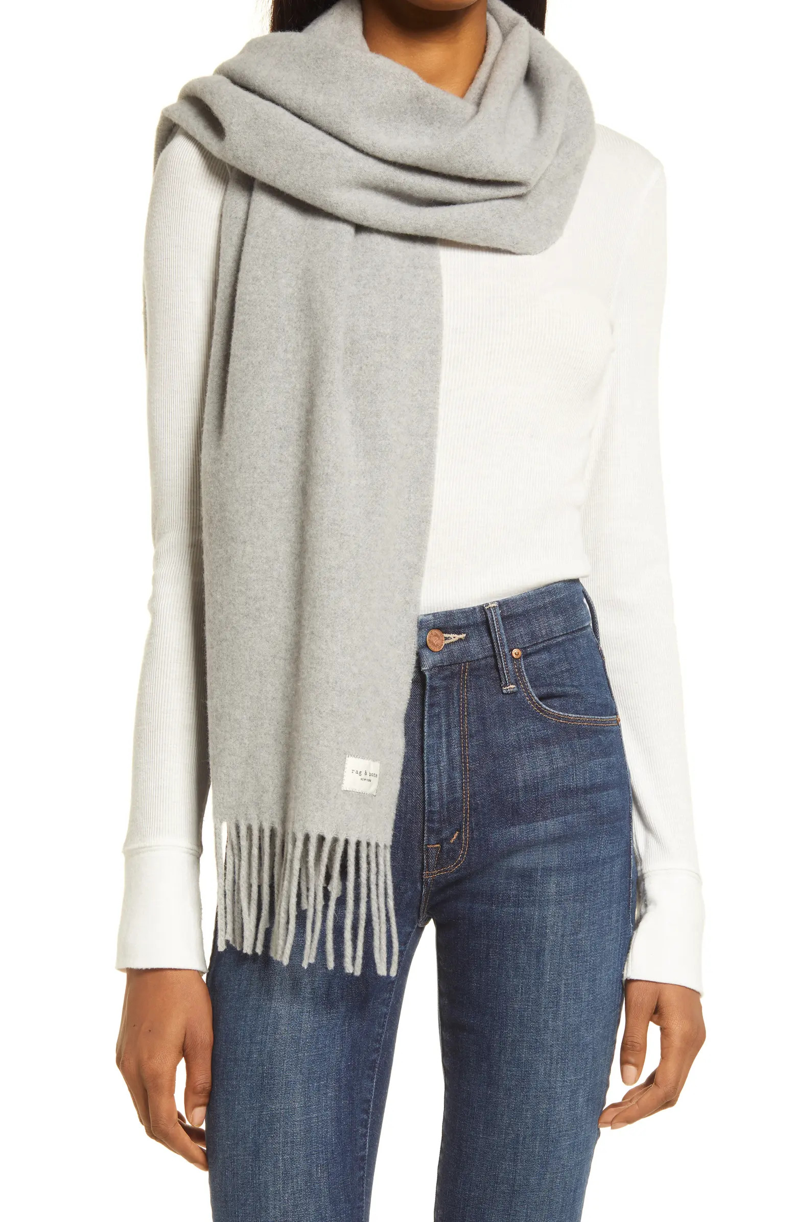 Addison Skinny Recycled Wool Blend Scarf | Nordstrom