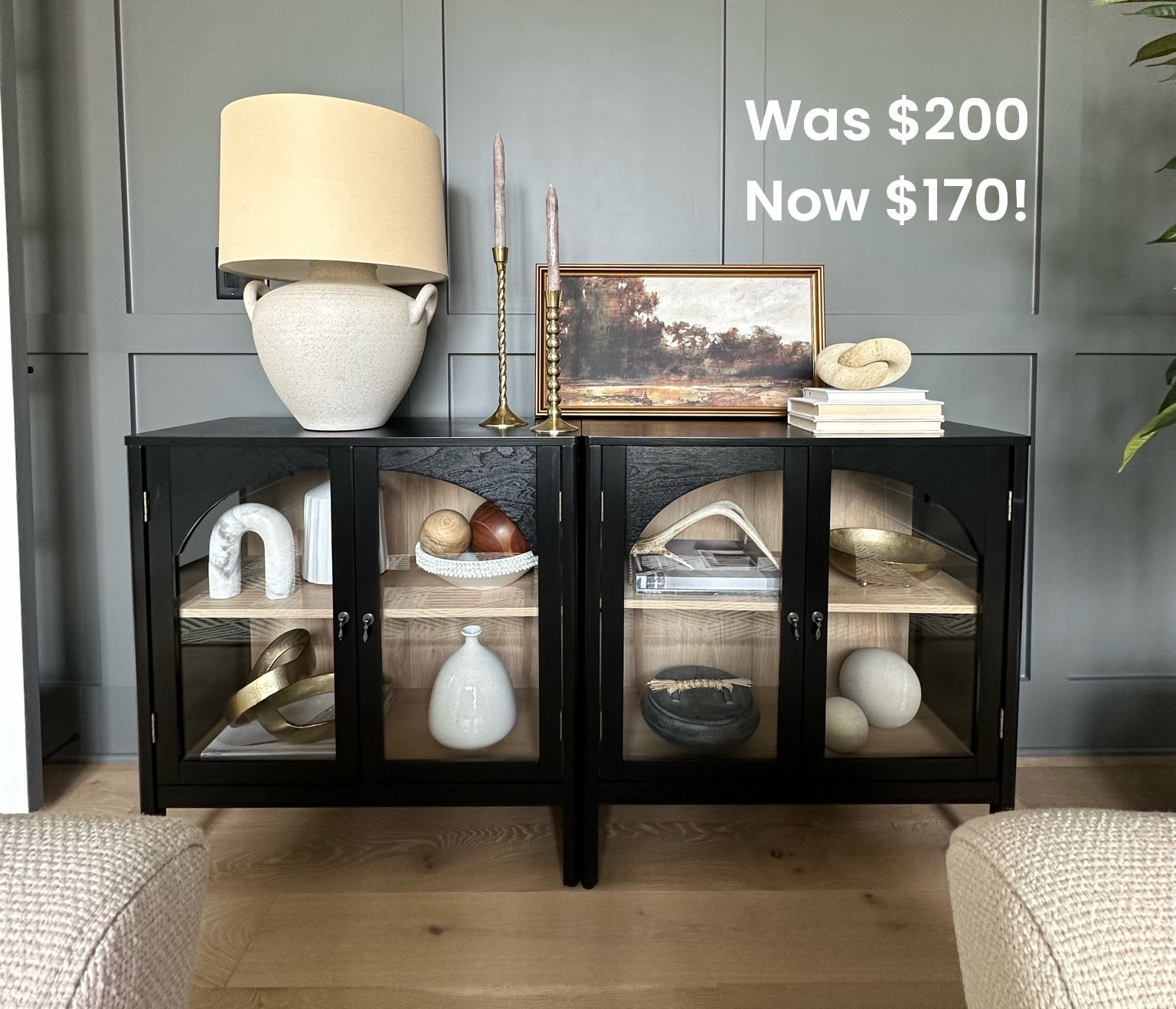 My arched door cabinet is on sale! I used two here to create a large console 
@Target

#LTKdayinmylife #LTKHome #LTKSaleAlert