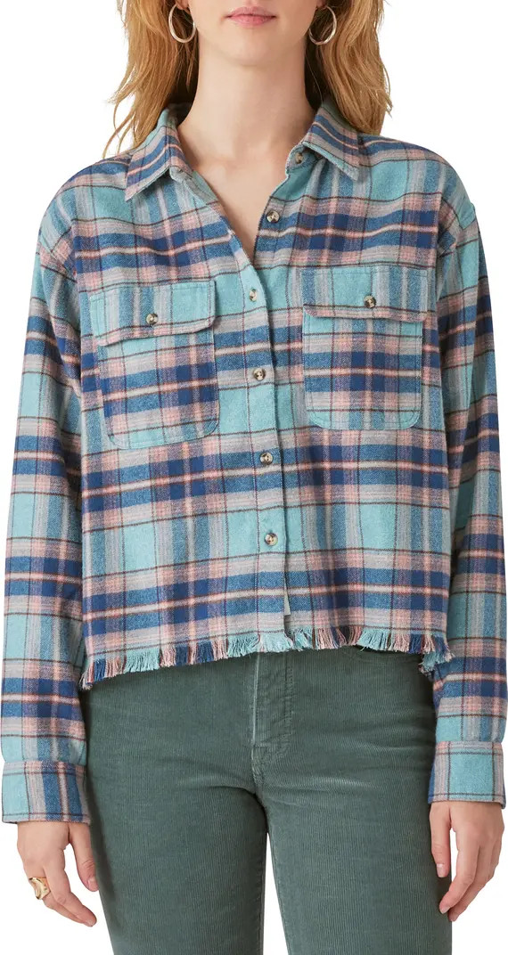 Raw Edge Plaid Button-Up Shirt | Nordstrom