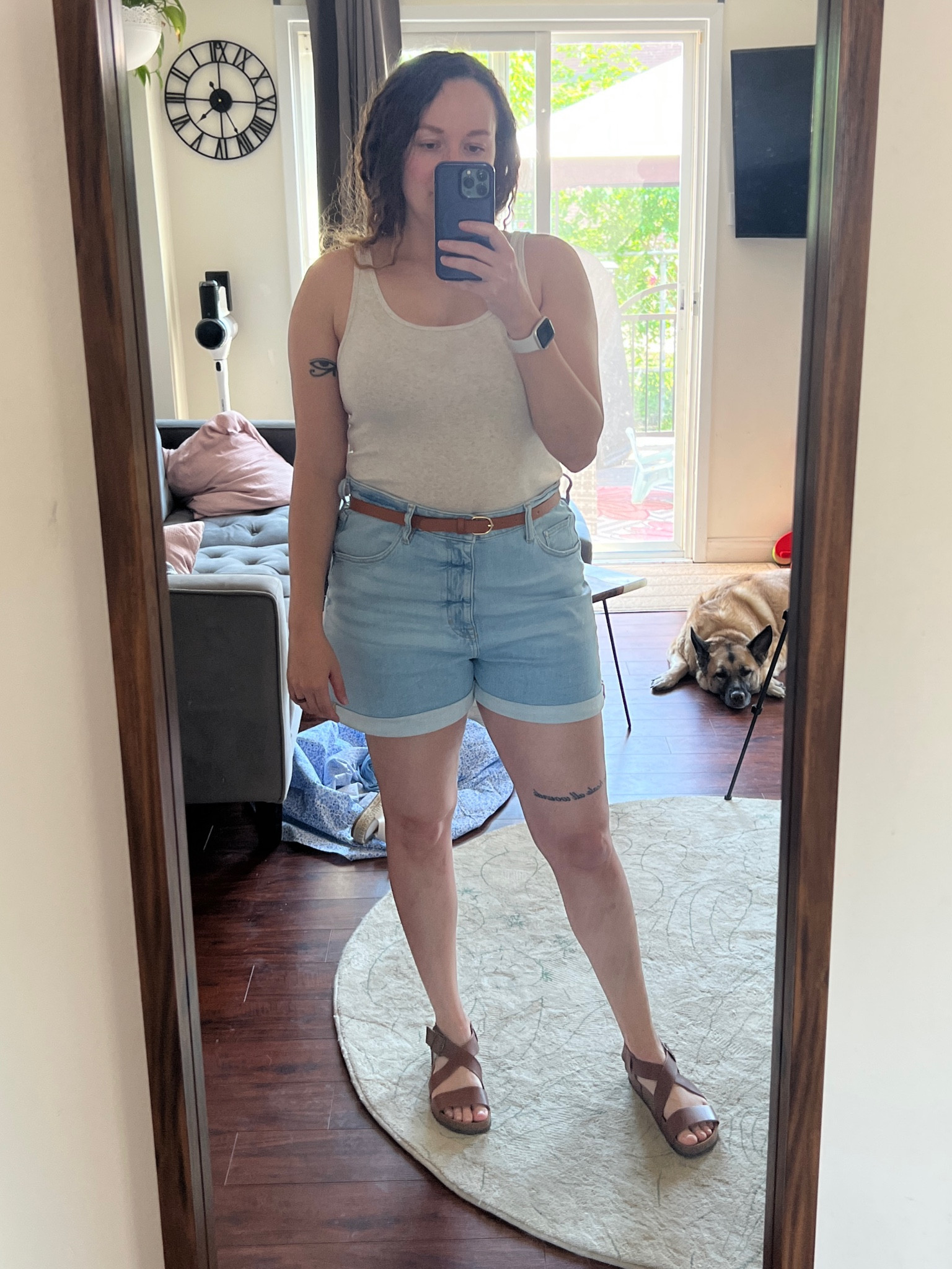 Mom shorts, high waisted - perfect for those with larger hips or bums! 

#LTKcurves #LTKunder50 #LTKFind