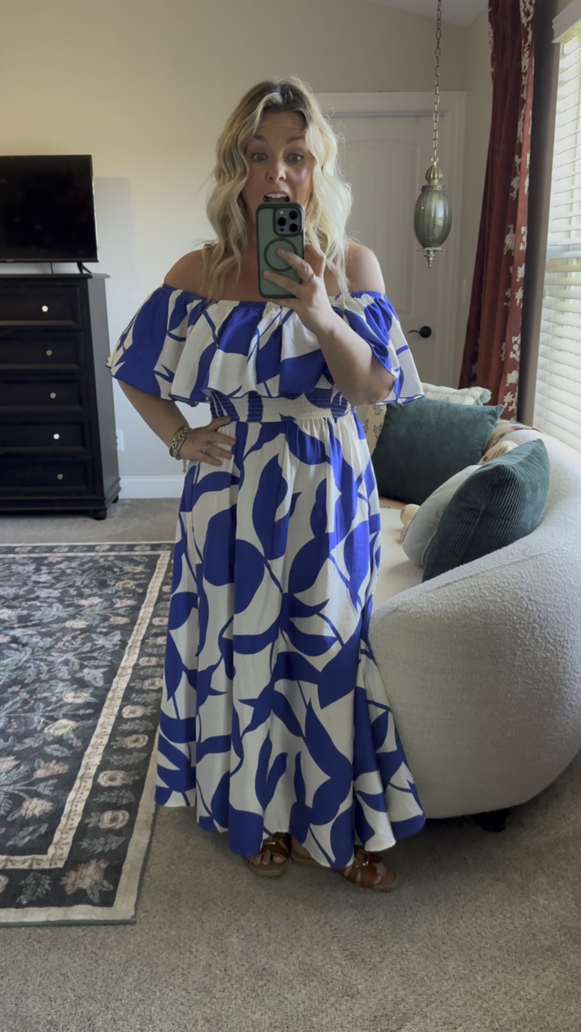 This darling maxi dress can be worn on or off the shoulder! It’s by @Cupshe so I linked all my favs from them! Would be so pretty for a wedding or Spring date night! Also linked the BEST strapless bra than never slides down & gives the best support, even on my saggy DDs 🤣 
Wearing my true size lg in the dress & I’m 5’2"

#LTKMidsize #LTKPetite #LTKOver40