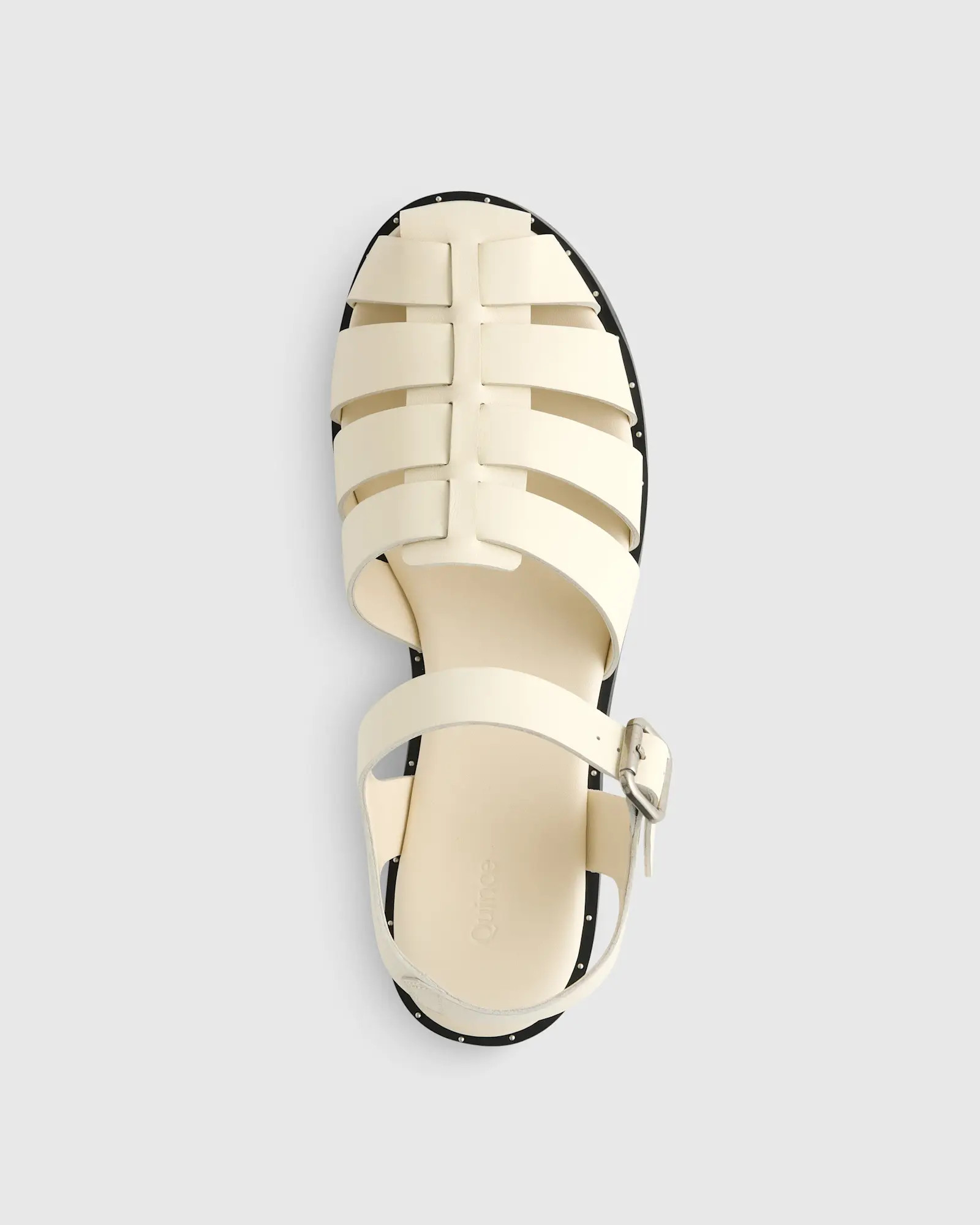 Italian Leather Fisherman Sandal in Bone | Quince