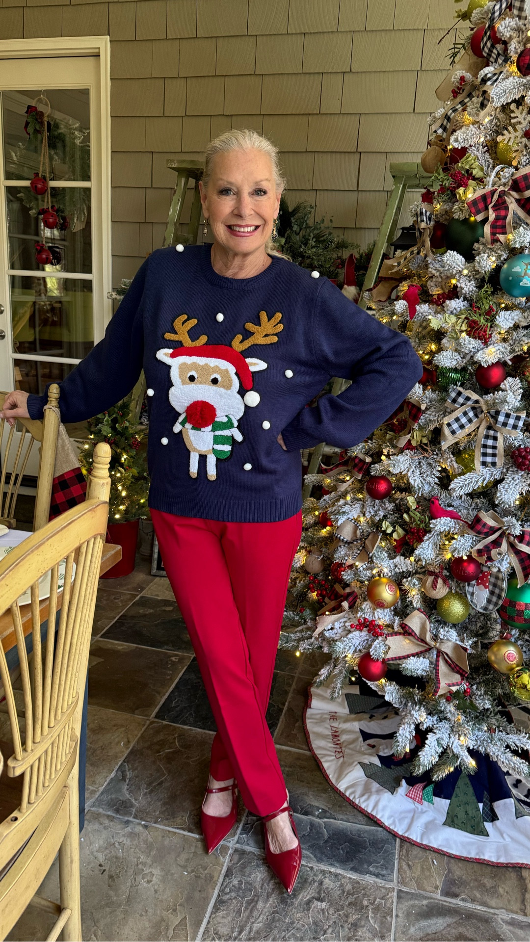 Warning ‼️ Christmas sweaters may cause excessive cheer and uncontrollable laughter.😂 

#LTKCyberWeek #LTKHoliday #LTKOver40