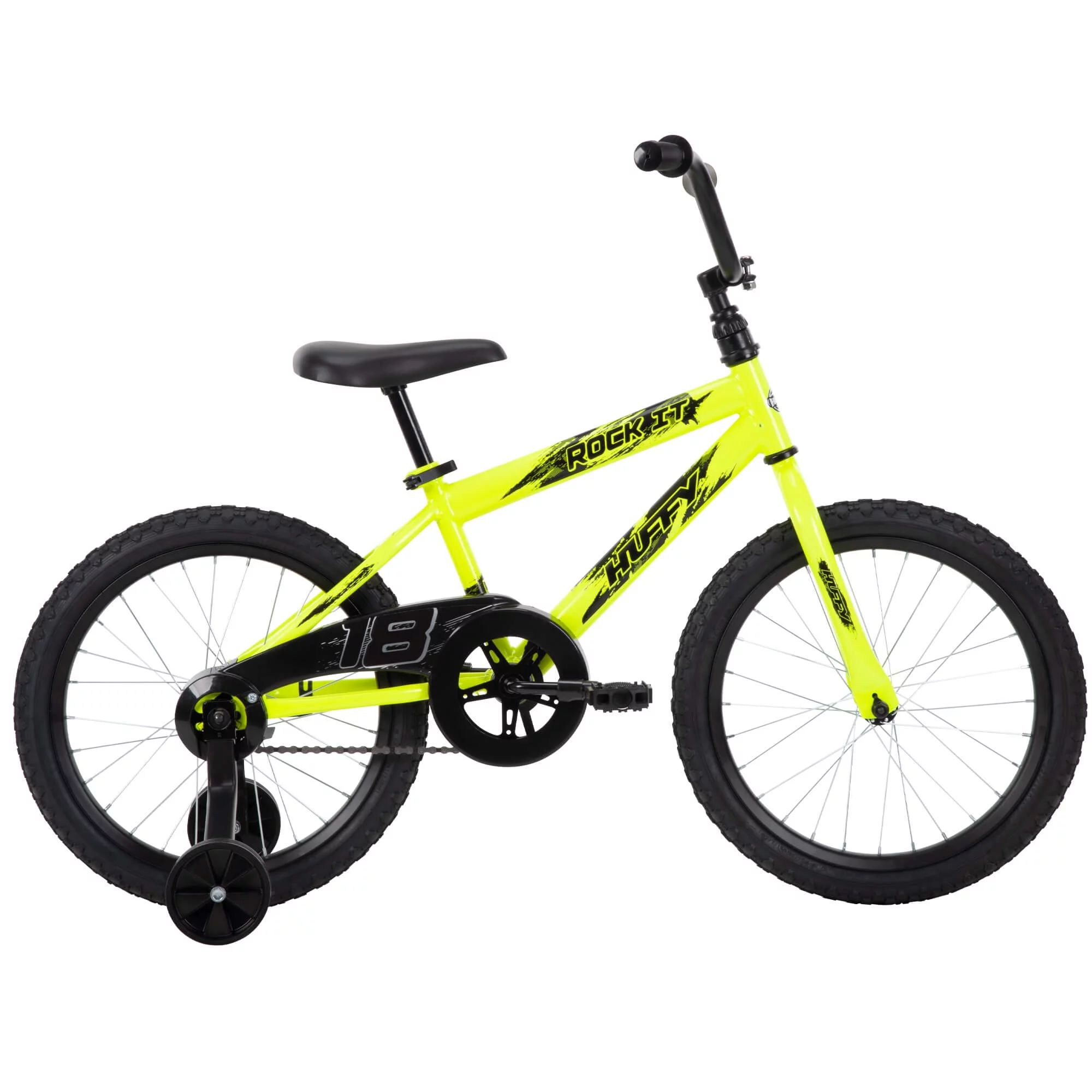 Huffy 18 in. Rock It Boy Kids Bike, Ages 4+ Years, Neon Powder Yellow | Walmart (US)