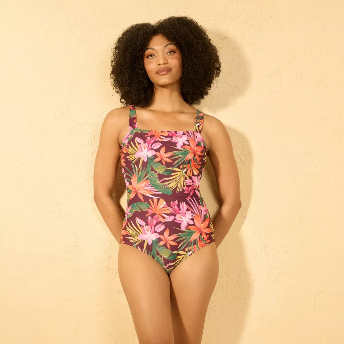 Women's High Leg Full Coverage One Piece Swimsuit - Shade & Shore™ Multi XL | Target