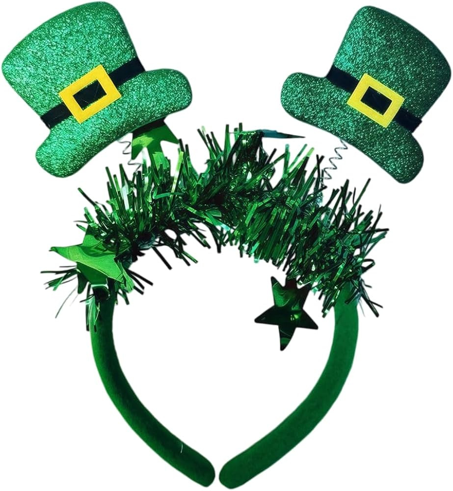 St. Patrick's Day Headbands Green Hat Headband Festival Costume Accessories for Women | Amazon (US)