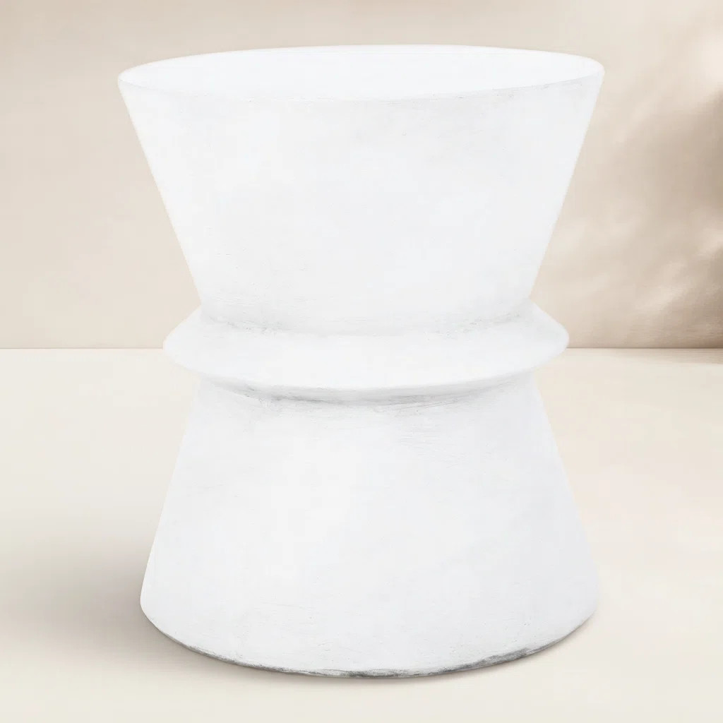 Jacqueline Round Concrete Outdoor Side Table , 15.5'' in. W 15.5'' in. D | Wayfair North America