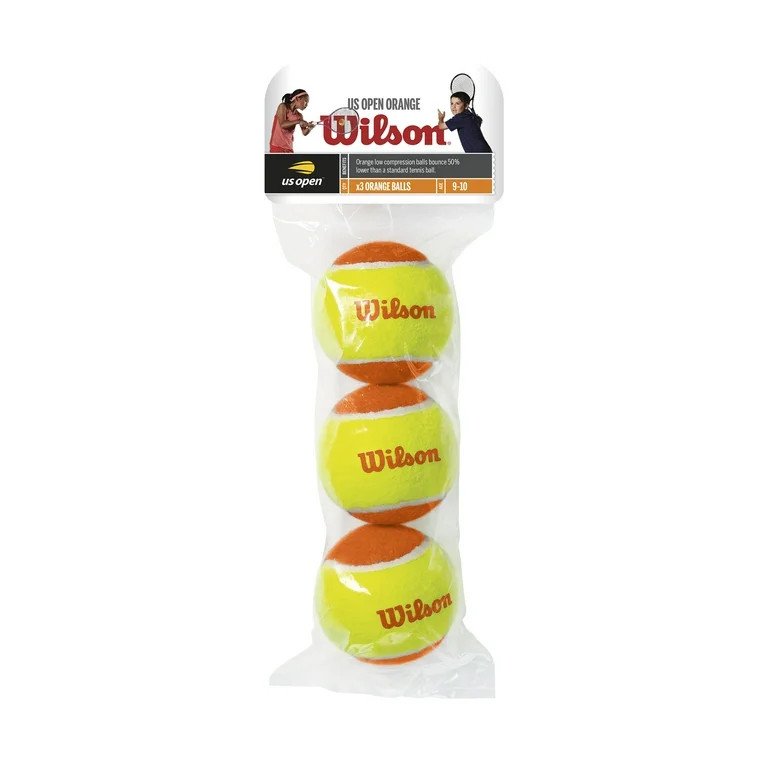 Wilson US Open Starter Junior Tennis Balls, 3-Ball Pack, Ages 9-10 | Walmart (US)