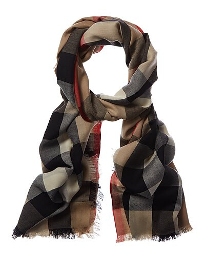 Burberry Check Lightweight Cashmere Scarf | Gilt